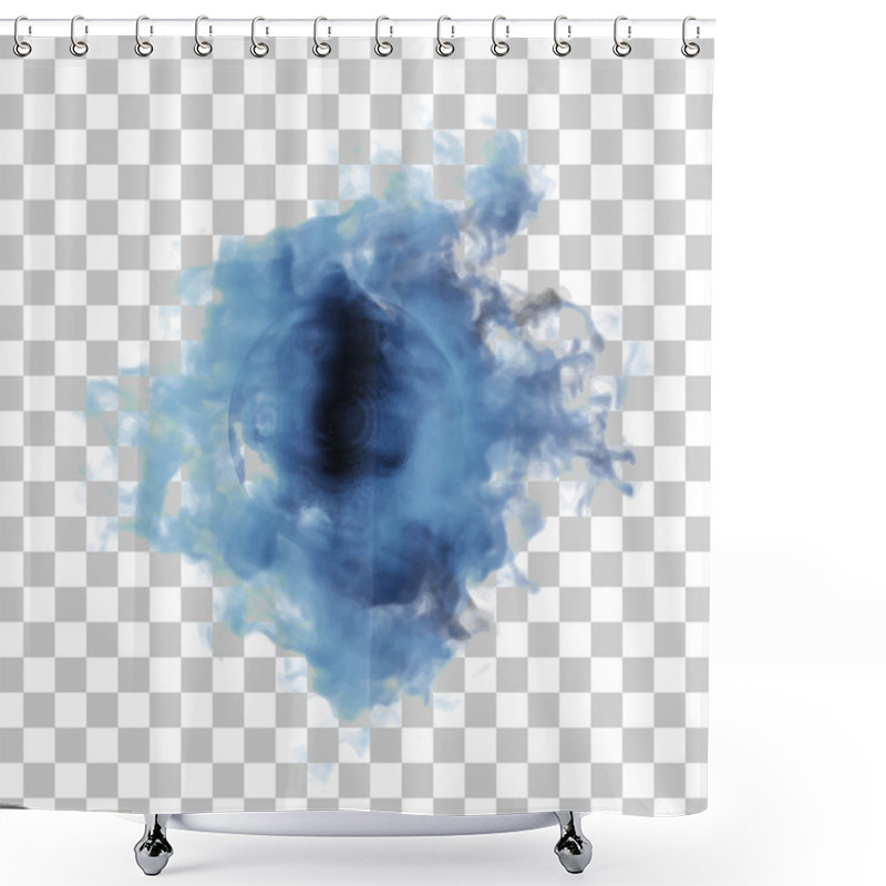 Personality  Vector Blue Cloud.  Shower Curtains