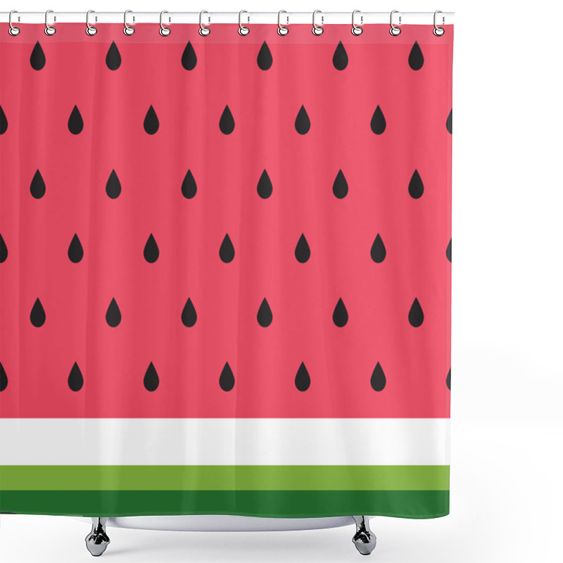 Personality  Vector Background Of Watermelon Slices In The Simple Abstract Style. Shower Curtains