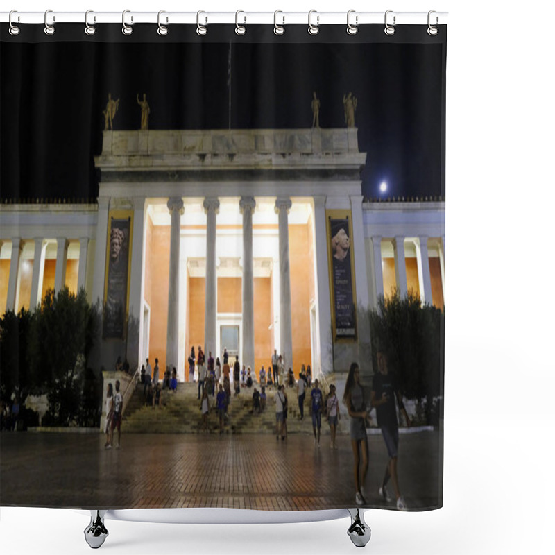 Personality  Exterior View Of National Archaeological Museum Of Athens In Greece On Aug. 26, 2018 Shower Curtains