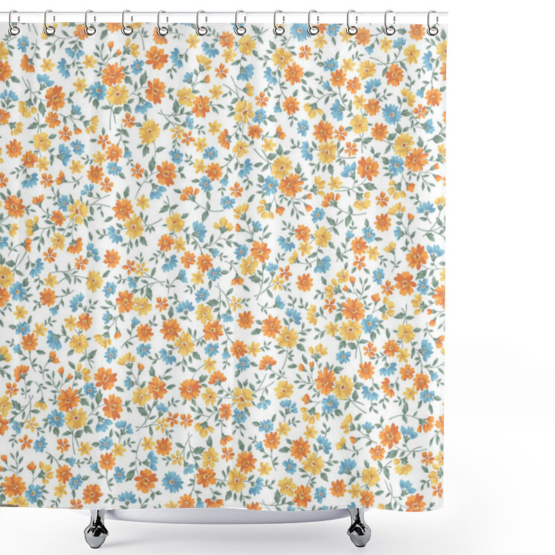 Personality  Seamless And Liberty Style Cute Floral Pattern,I Made A Seamless Pattern With Small Flowers, Shower Curtains