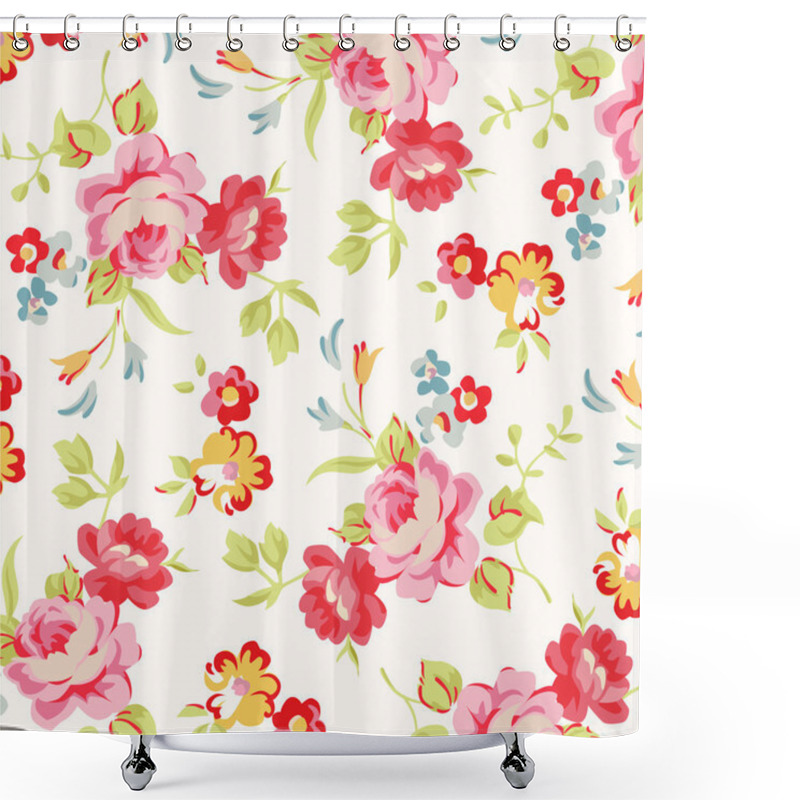 Personality  Beautiful Floral Seamless Pattern. Shower Curtains