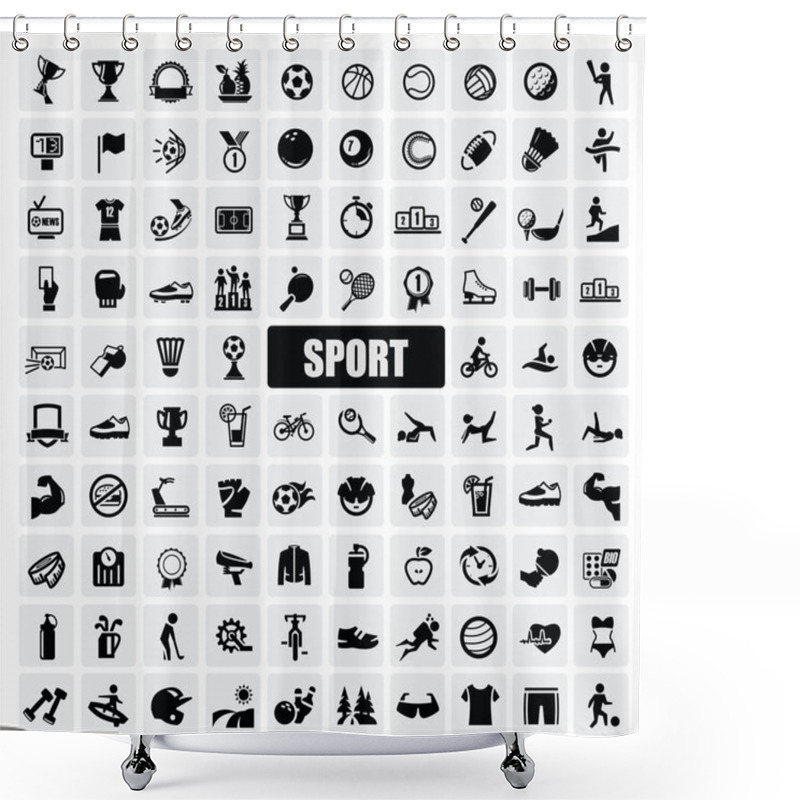 Personality  Sports Icons Shower Curtains