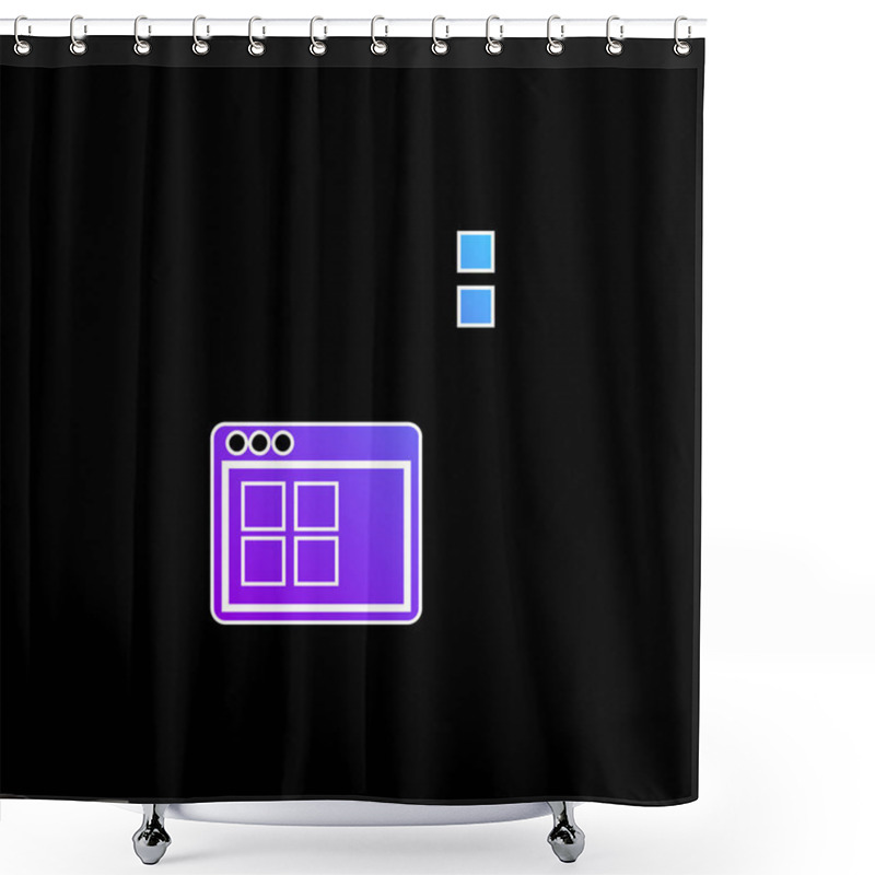 Personality  Application Window Blue Gradient Vector Icon Shower Curtains