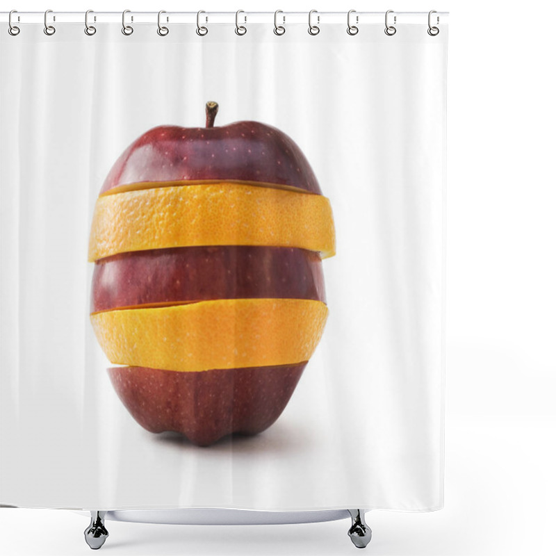 Personality  Apple Orange Slice Shower Curtains