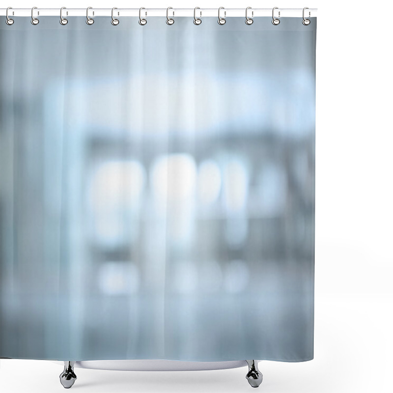 Personality  Fuzzy Photo, Blue Tones Background Shower Curtains