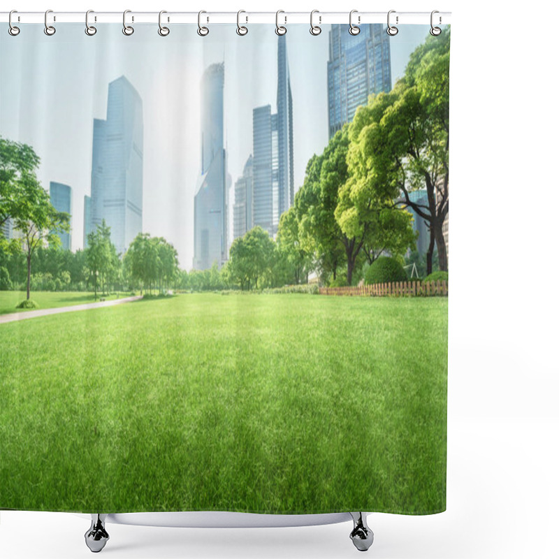 Personality  Park In Lujiazui Financial Centre, Shanghai, China Shower Curtains