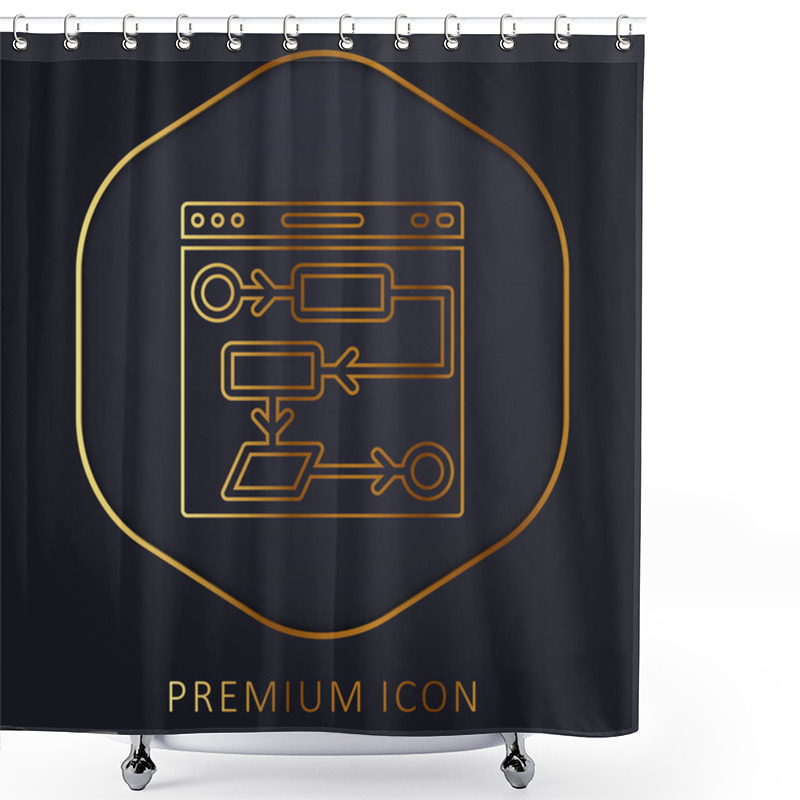 Personality  Algorithm Golden Line Premium Logo Or Icon Shower Curtains