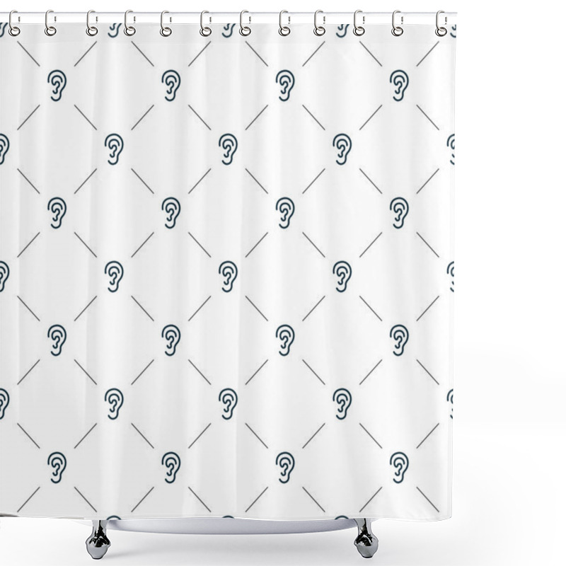 Personality  Vector Seamless Pattern, Ear Shower Curtains