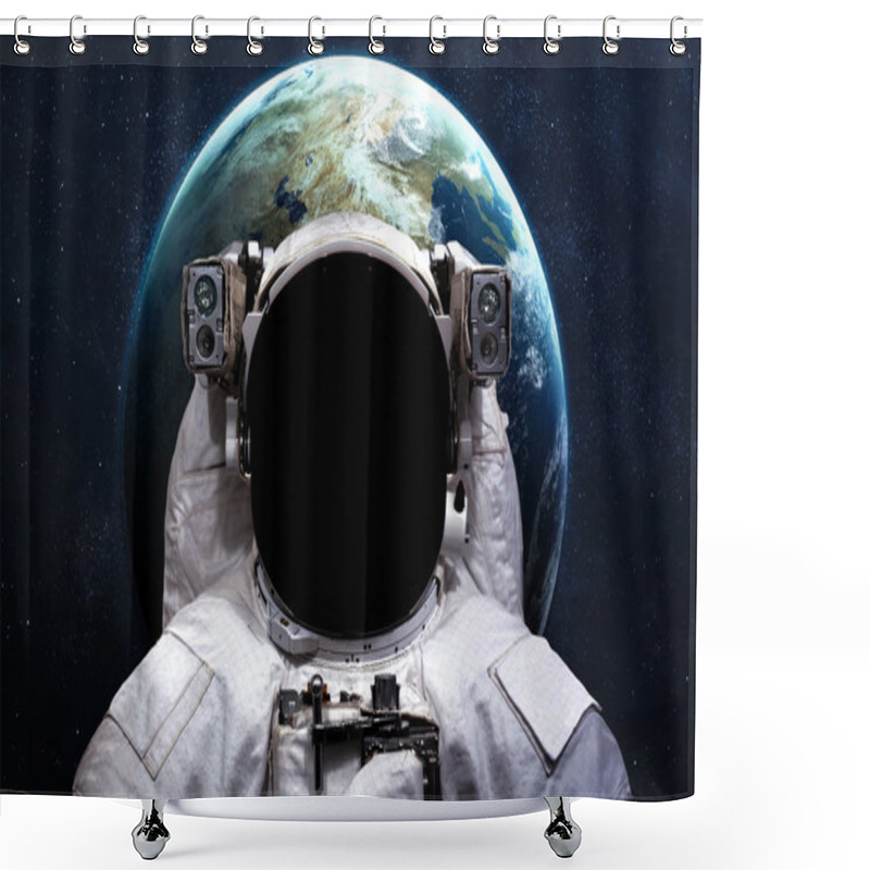 Personality  Astronaut In Outer Space. Spacewalk. Elements Of This Image Furnished By NASA Shower Curtains