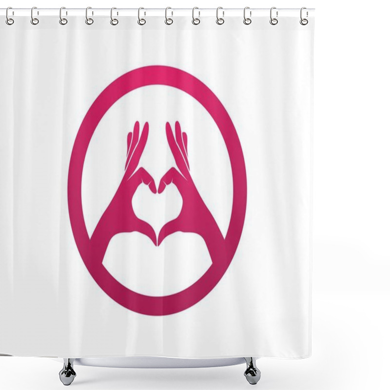 Personality  Hand Help Logo And Symbols Template Icons App Shower Curtains