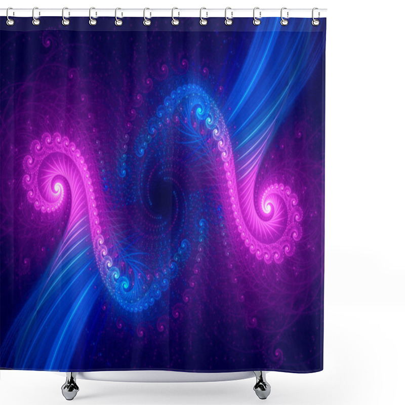 Personality  Abstract Spirals , Waves, Splashes With Foam Shower Curtains