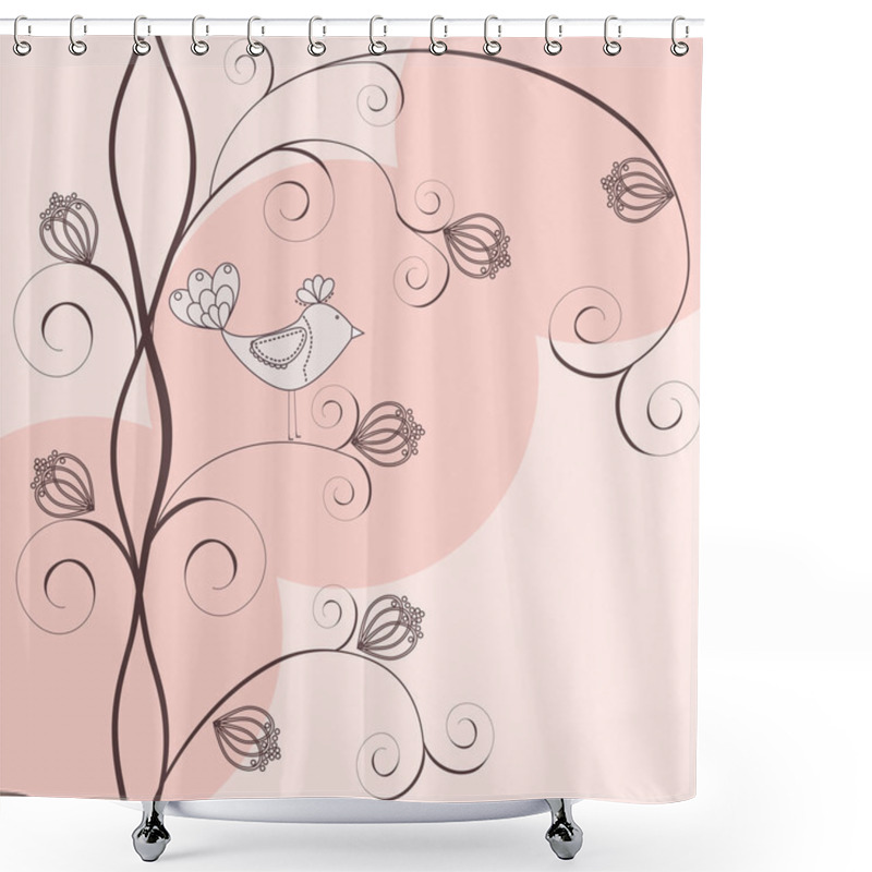 Personality  Elegant Floral Background Shower Curtains