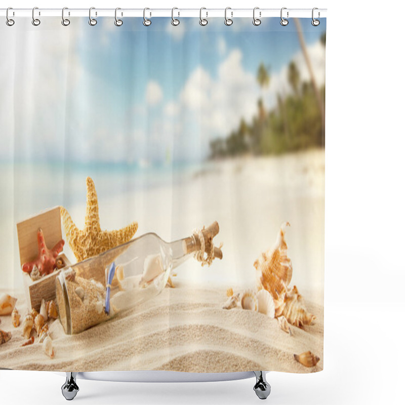 Personality  Sandy Beach Shower Curtains