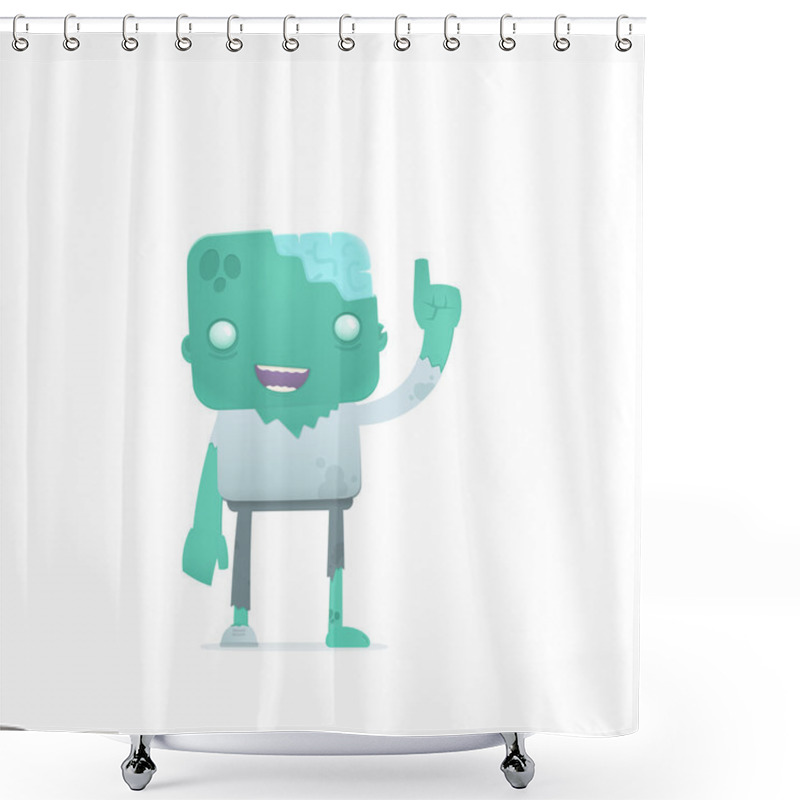 Personality  Funny Cartoon Zombie Shower Curtains