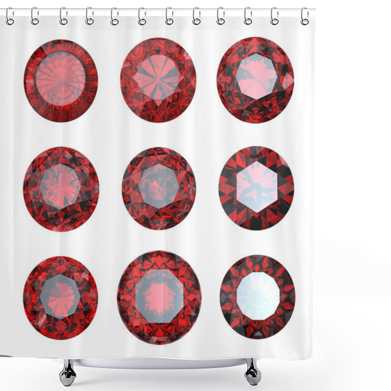 Personality  Round Garnet Shower Curtains