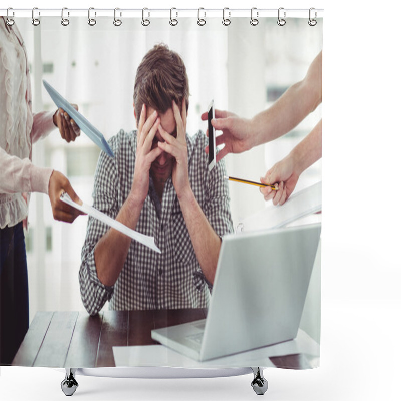 Personality  Businessman Stressed Out At Work Shower Curtains