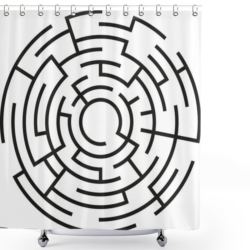 Personality  Labyrinth Shower Curtains