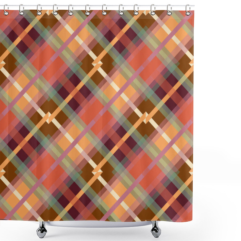 Personality  Suitable For Use In Digital Media, Print Projects, Scrapbooking And Fashion Design. Vintage Aesthetic Appeals To Retro And Cozy Fall Decor Themes. Vector Pattern. Shower Curtains