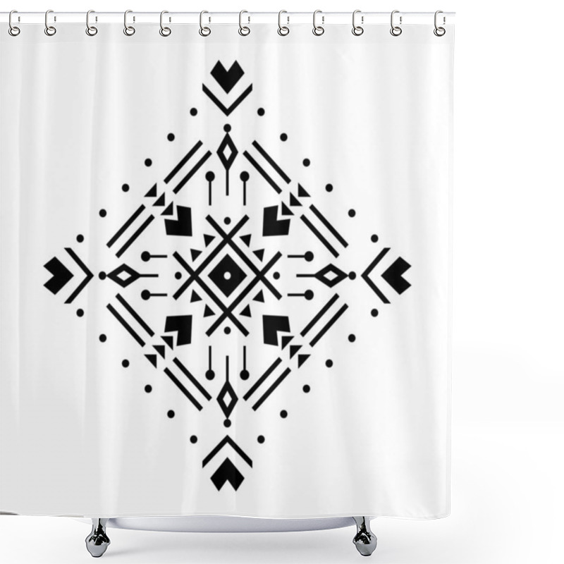 Personality  Aztec Vector Element. Shower Curtains