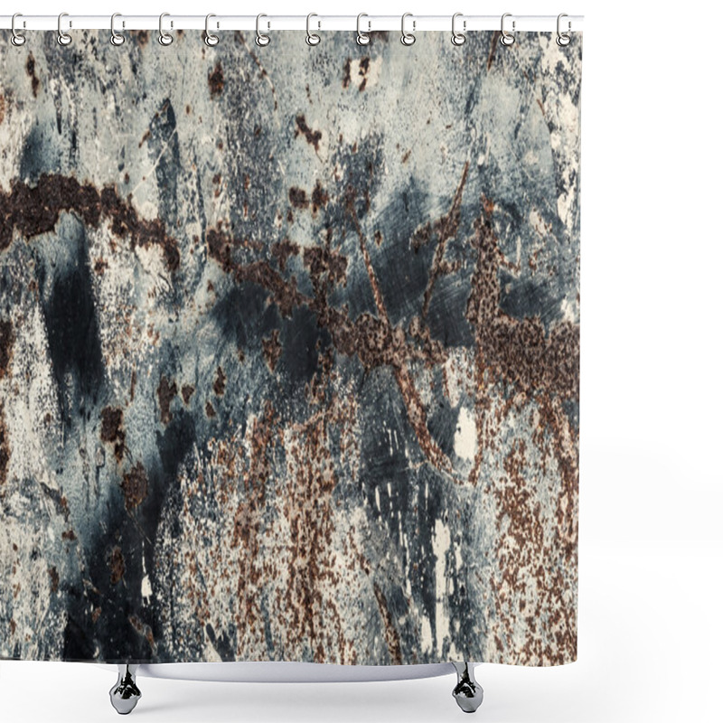 Personality  Rusty Old Metal Background Shower Curtains