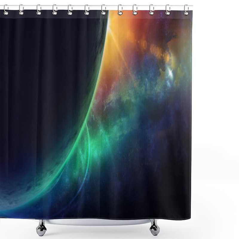 Personality  A 3D Celestial Art, Stars, And Galaxies In Outer Space Showing The Beauty Of Space Shower Curtains