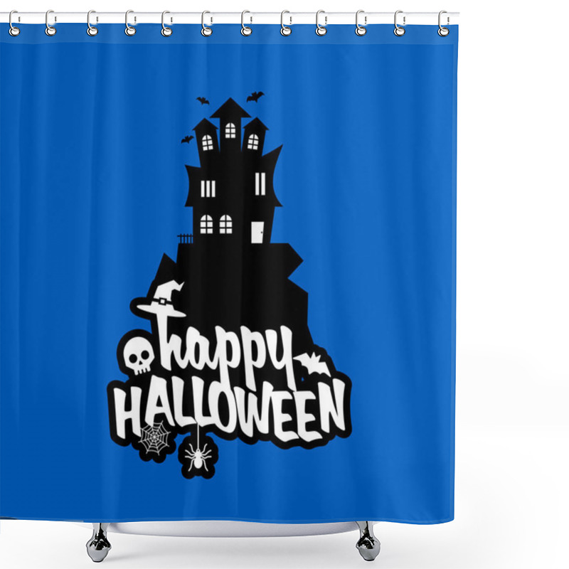 Personality  Halloween Design With Typography And Light Background Vector Illustration  Shower Curtains