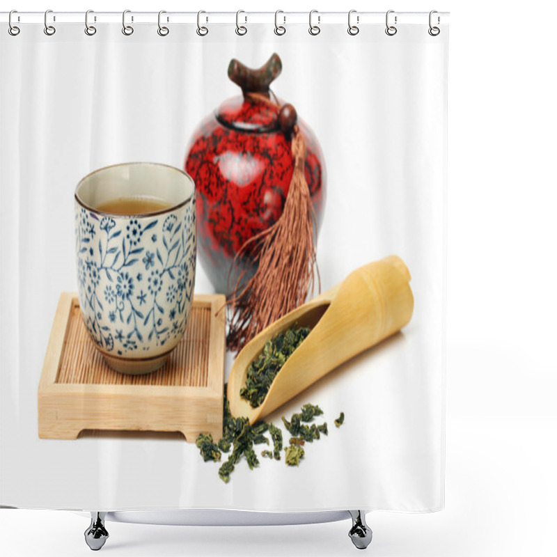 Personality  Tea Set Shower Curtains