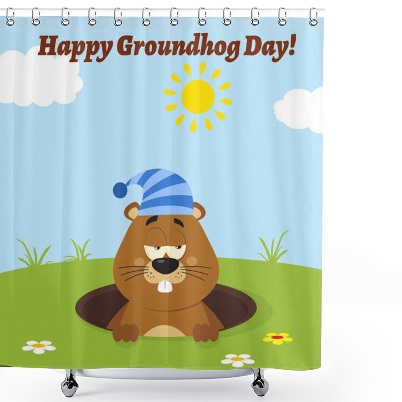 Personality  Marmot Cartoon Character  Shower Curtains