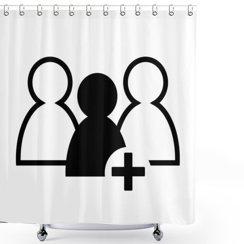 Personality  People Flat Icon Shower Curtains