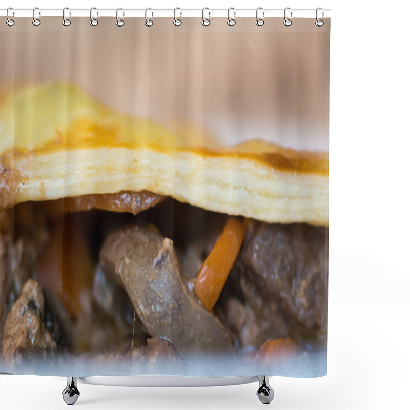 Personality  Steak And Kidney Pie Shower Curtains