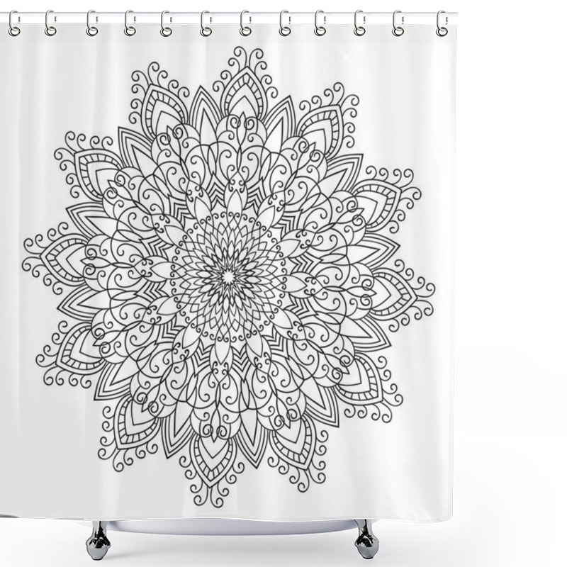 Personality  Hand Drawing Zentangle Mandala Element Shower Curtains