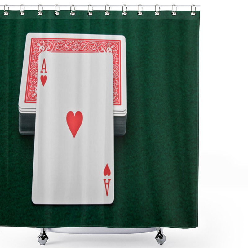 Personality  Ace Of Hearts Shower Curtains