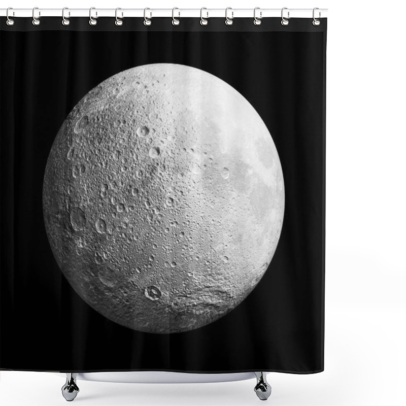 Personality  Full Moon In Space Over Black Background. Elements Of This Image Furnished By NASA Shower Curtains