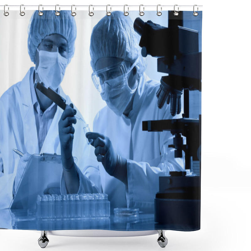 Personality  Scientists At The Laboratory Shower Curtains