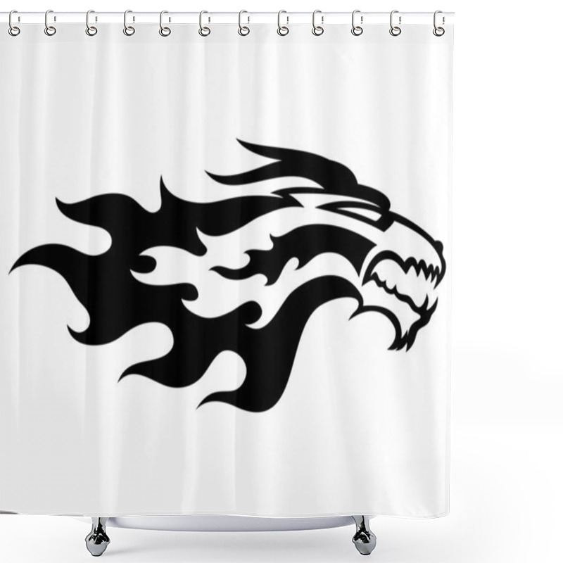 Personality  Vector Sign. Dragon. Shower Curtains