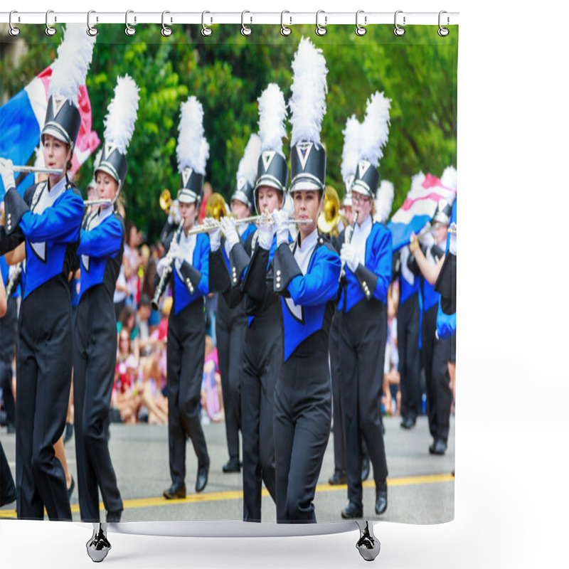 Personality  National Independence Day Parade 2015 Shower Curtains