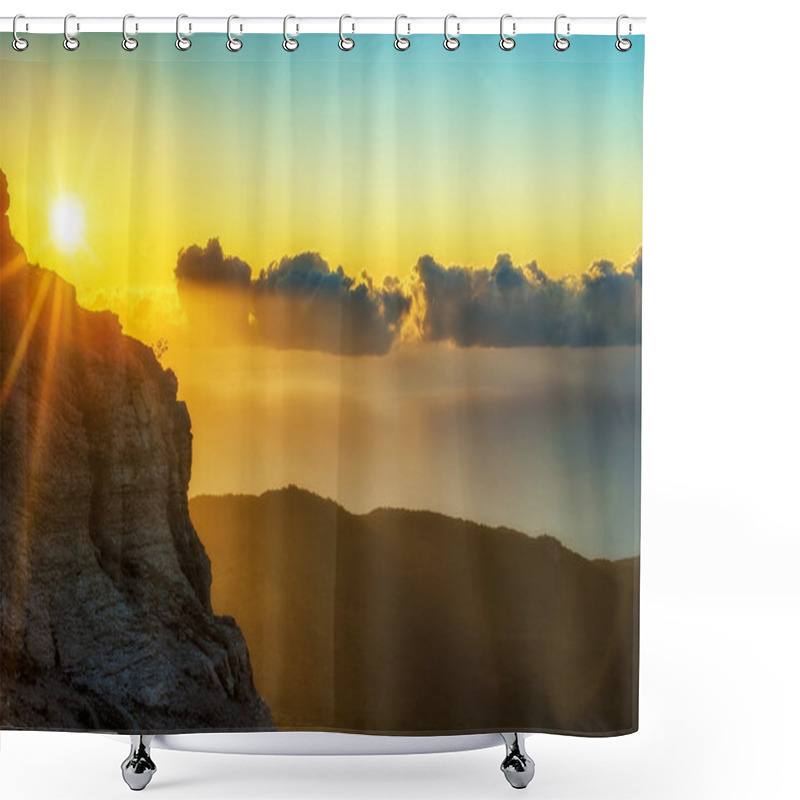 Personality  Sunrise In Mountain Shower Curtains