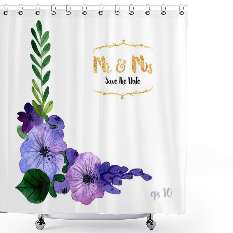 Personality  Collection Of Painted Flowers Shower Curtains