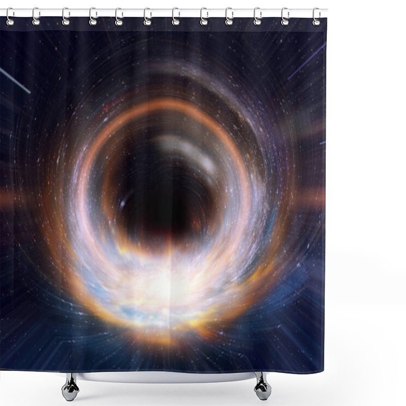 Personality  Black Hole Or Wormhole In Galaxy Space And Times Across In The Universe Concept Art. Elements Of This Image Furnished By NASA. Shower Curtains