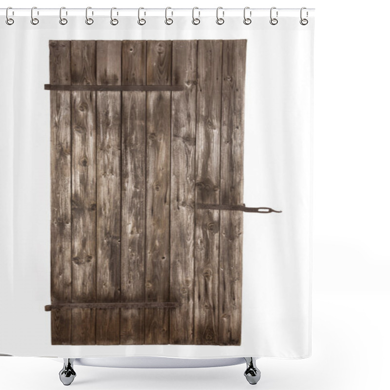 Personality  Isolated Old Wooden Rustic Stable Door. Shower Curtains