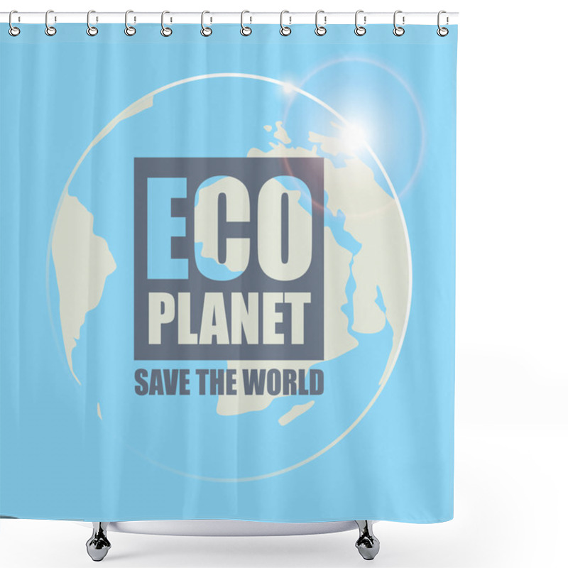 Personality  Eco Planet Shower Curtains