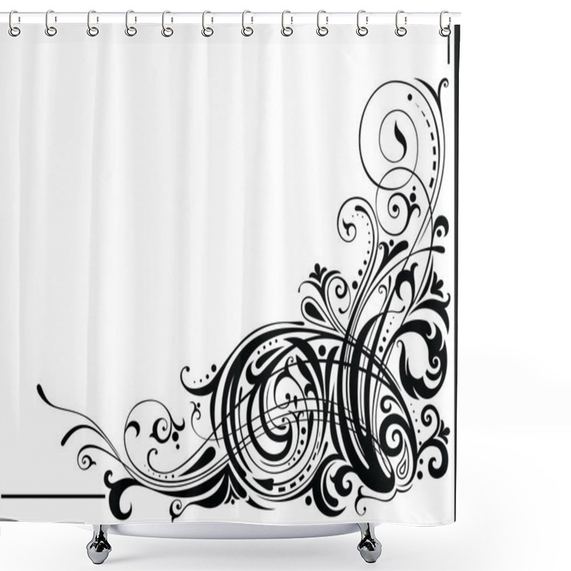 Personality  Vector Corner Design Shower Curtains