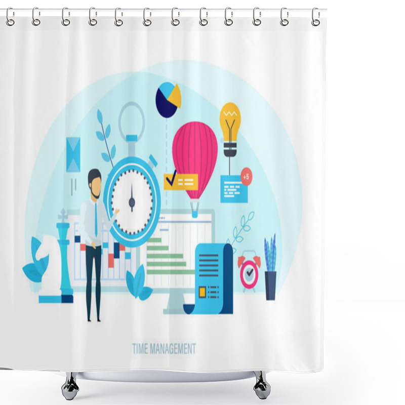 Personality  Time Management, Integrated Approach To Distribution Priority Of Tasks, Planning. Shower Curtains