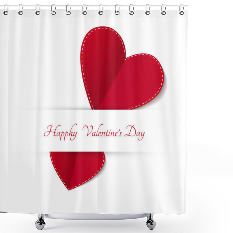 Personality  Valentines Day Card. Vector Illustration.  Shower Curtains