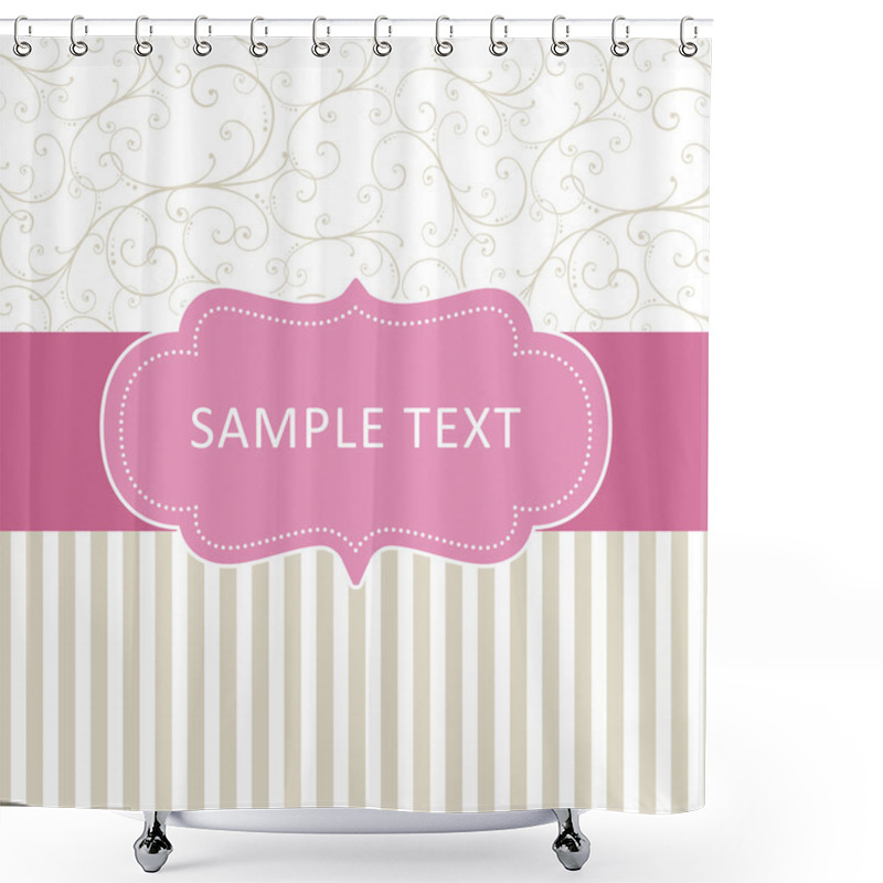 Personality  Simple Card With Ornament Shower Curtains