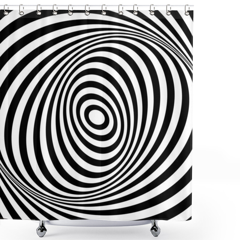 Personality  Abstract Op Art Background. Shower Curtains