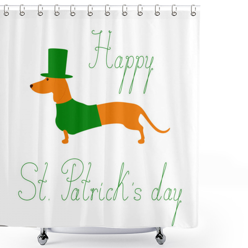 Personality  St Patricks Day Dachshund Shower Curtains