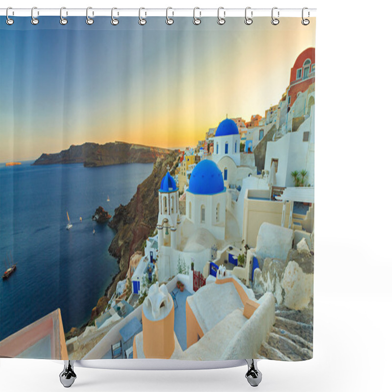 Personality  Santorini Greece Shower Curtains