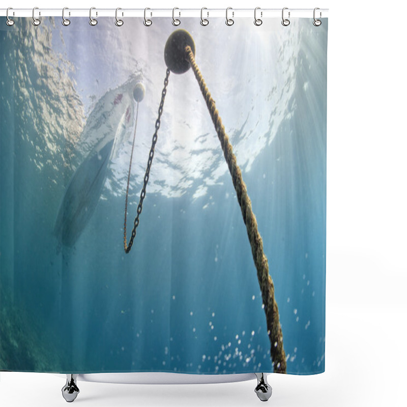 Personality  Boat From Underwater Shower Curtains