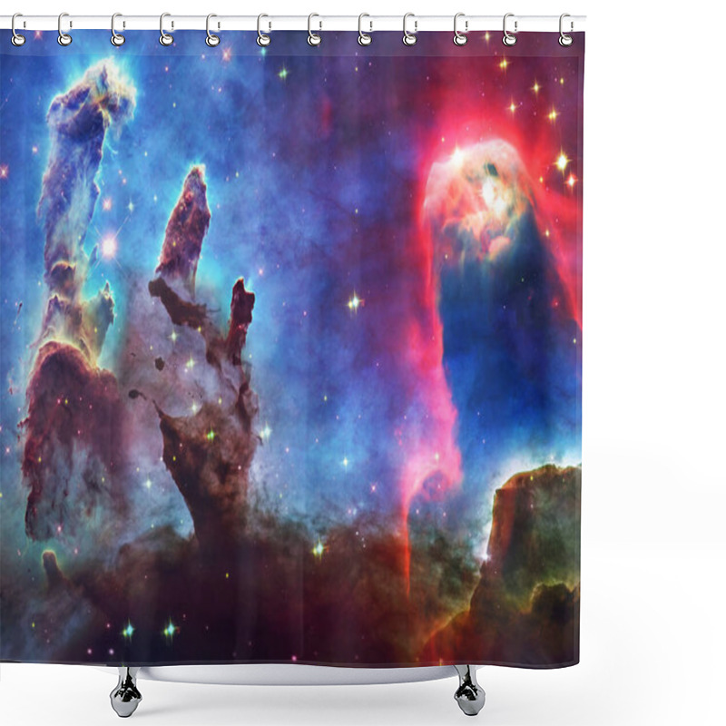 Personality  Somewhere In Deep Space. Pillars Of Creation And Space Dust. Elements Of This Image Were Furnished By NASA Shower Curtains